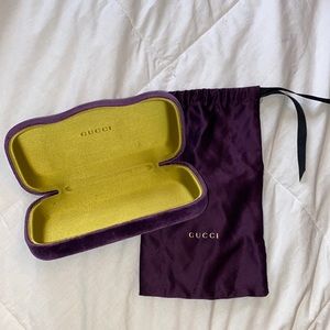 Gucci suede sunglasses case